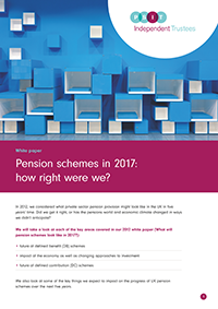 Image for opinion “Pension schemes in 2017: how right were we?”